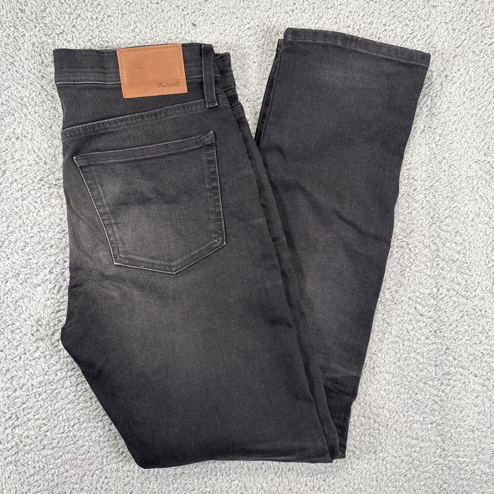 Madewell Jeans Mens 30x32 (fit31x31) Dark Wash Black Denim Slim Straight Stretch